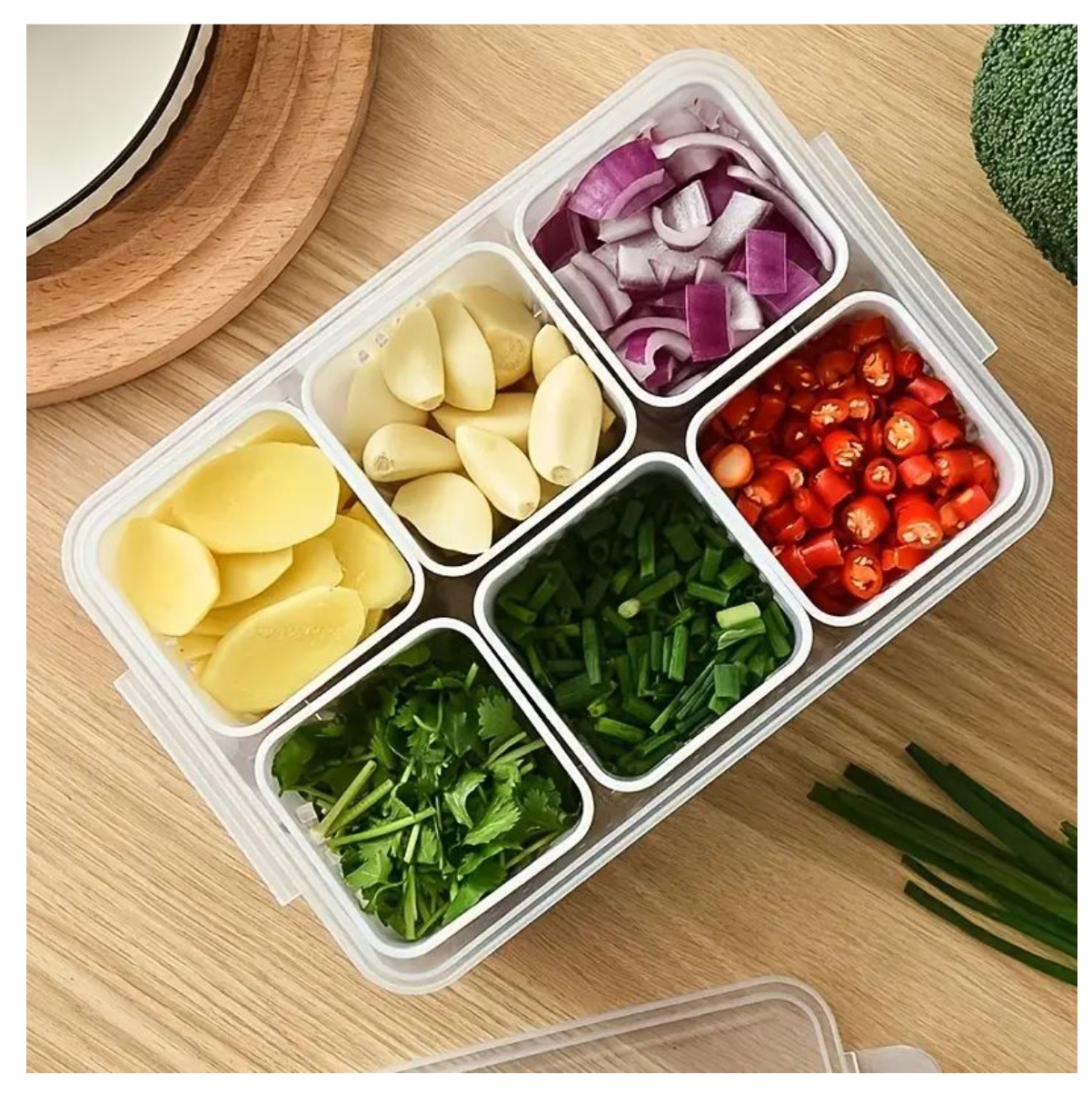 Contenedor y drenaje Hermetico Alimentos Caja de almacenamiento